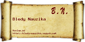 Bledy Nauzika névjegykártya